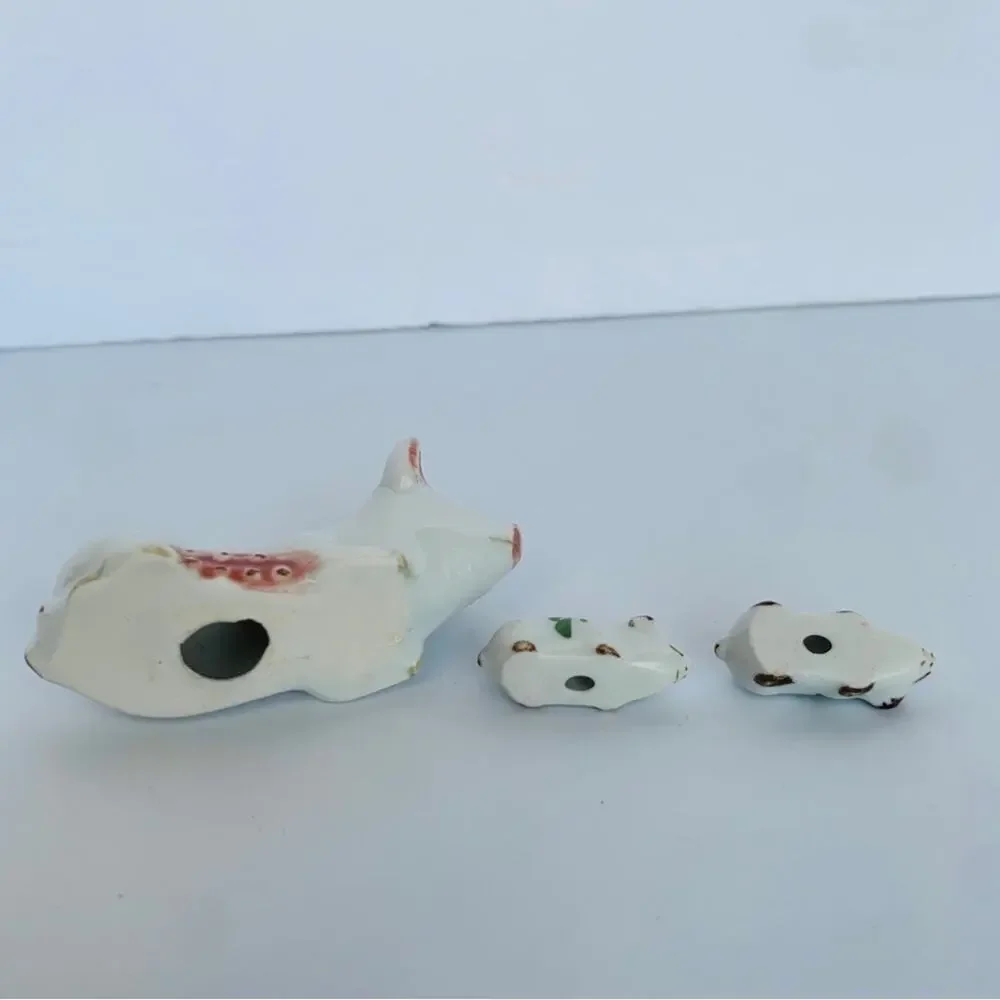 Vintage Miniature Pig Family Porcelain Figurines